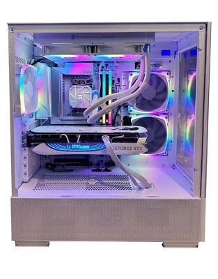 White Gaming PC - AMD Ryzen 7800X3D, RTX 4070 Ti Super, 32GB RAM, 1TB SSD - Image 1 of 2