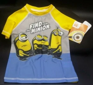 Despicable Me Minions Boys 2T Wearable Sunblock Beach/Pool Shirt NWT,Rash Gurads - Picture 1 of 11