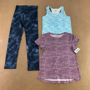 Old Navy Girls Size Medium (8) Multicolor T-Shirt Tank & Leggings 3 Pieces NWT - Picture 1 of 9
