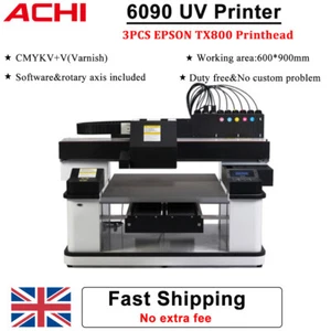 ACHI 6090 UV Printer 3 PCS TX800 Print Head For Varnish Cylindrical 3D Embossed - Picture 1 of 10