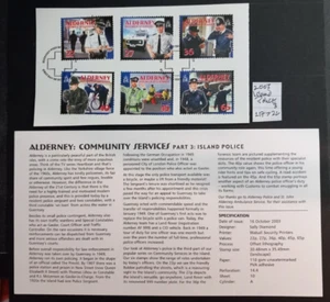 GB Alderney 2003 Commemorative Stamps~Island Police~Set~VFU on piece ~ex fdc - Picture 1 of 1