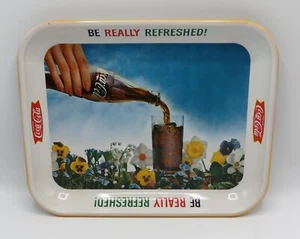 1961 Coca-Cola metal serving tray "Be Really Refreshed" fishtail - Picture 1 of 6