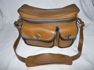 Vintage Serval Brown Leather Large Case Bag - Bild 1 von 12