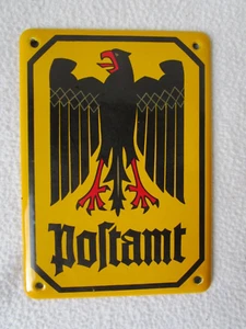500 Jahre Post Adler Postamt Emailschild Hinweisschild Emaille Türschild 14x10cm - Picture 1 of 6