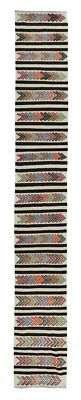 2.2x15 Ft FlatWeave Narrow & Long Runner Kilim, Handmade Striped Rug for Hallway - Image 1 of 4