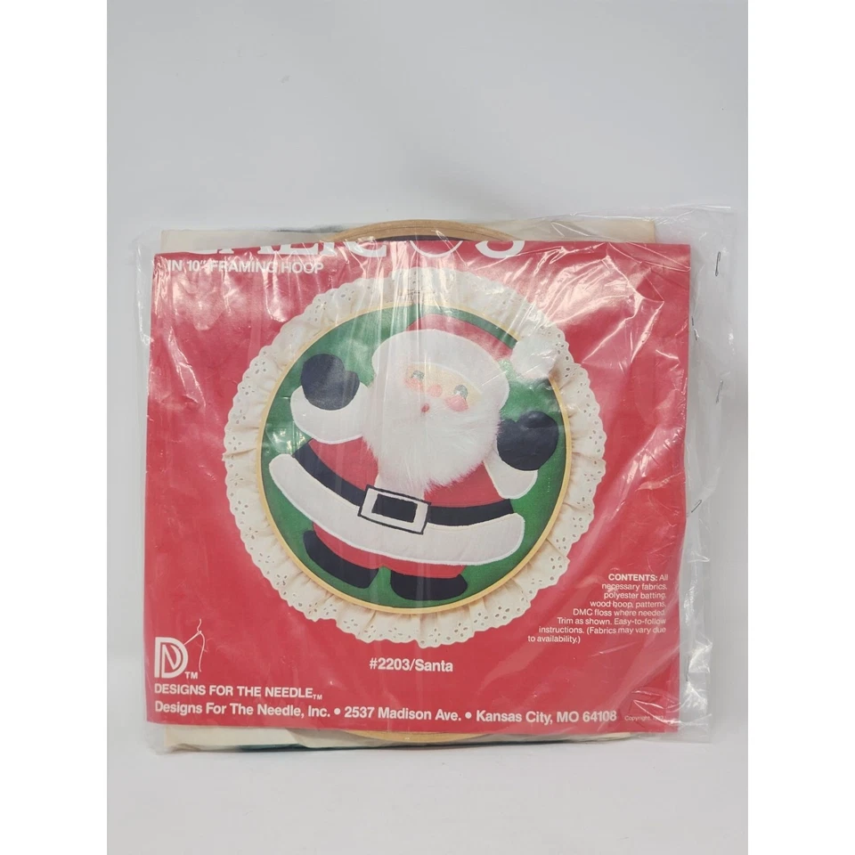 Designs For The Needle Calico-Os #2203/Santa 10 Inch Framing Hoop - Image 1 of 3