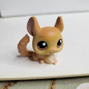 Littlest Pet Shop LPS #340 Vintage authentisch hellbraun Chinchilla braune Augen - Bild 1 von 5
