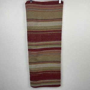 Pottery Barn Serape Stripe Lumbar Pillow Cover Wool Southwestern Kilim 35"x14" - Picture 1 of 9