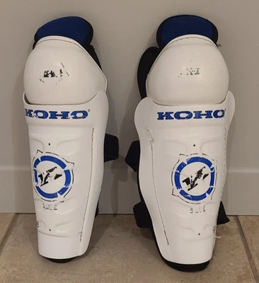 Espinilleras de hockey Koho Revolution 4410 de colección - 33 cm - Excelente estado - ¡Raras! Foto 1 de 4