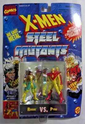 Toy Biz X-Men Steel Mutants Rogue vs. Pyro 1994 de colección nuevo en caja Foto 1 de 4