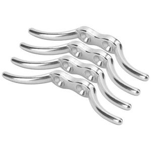 4in Stainless Steel Boat Rope Cleats Hook Flagpole Rope Cleats With Mounting YS - Picture 1 of 12