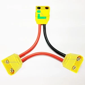 RCP XT90 Anti Spark Series Harness 8 or 10 awg Wire 3" Wire Lengths - Picture 1 of 14