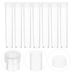 Tubo de ensayo de plástico transparente de laboratorio con tapa 25 piezas - Imagen 1 de 12