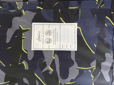 JOULES Raincoat Jacket Age 10 Navy Blue Shark Waterproof NEW - Image 1 of 4