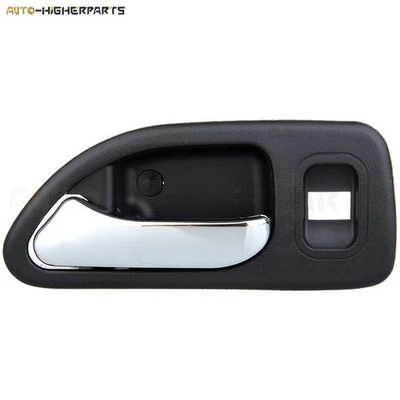 For 1994-1997 Honda Accord Chrome Black Interior Door Handle Rear Left Side - Imagem 1 de 4