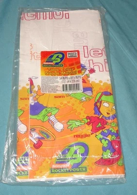 Nuevo de Lote Antiguo = Cubierta de Mesa de Cumpleaños Rocket Power 2001 Nickelodeon Rugrats Foto 1 de 4