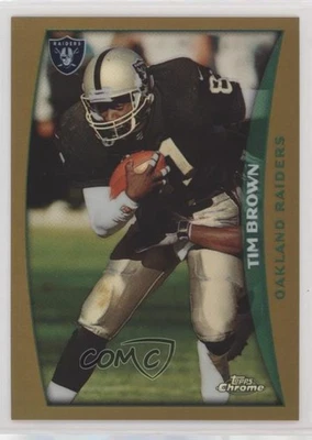 1998 Topps Chrome Refractor Tim Brown #132 HOF - Image 1 of 2