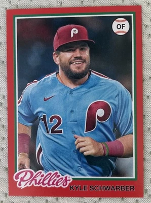 Kyle Schwarber 2022 Topps Archives Red Border #141  #'d/75 Philadelphia Phillies - Image 1 of 3