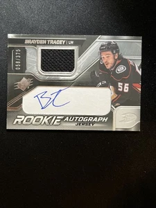 22-23 UD SPx Hockey Rookie Jersey Auto BT Brayden Tracey /375 - Picture 1 of 2