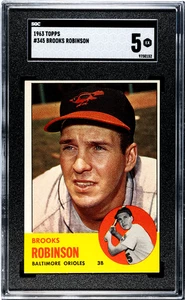 Topps Brooks Robinson 1963 #345 SGC 5 - Imagen 1 de 2