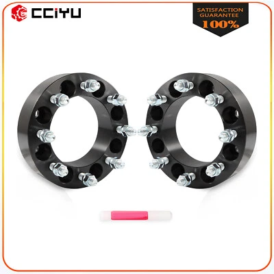2X 2" 8x6.5 Wheel Spacers M14x1.5 For 2001 2002-2006 Chevrolet Silverado 1500 HD - Image 1 of 4