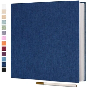 Fotoalbum selbstklebend Leinen 10x15cm, 60 Seiten, Blau, Geschenk, Hochzeit - Bild 1 von 9