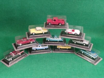 LOTTO COLLEZIONE AUTO AMERICANE 1:43 DIECAST CHEVROLET FORD TUCKER PONTIAC EDSEL - Immagine 1 di 4