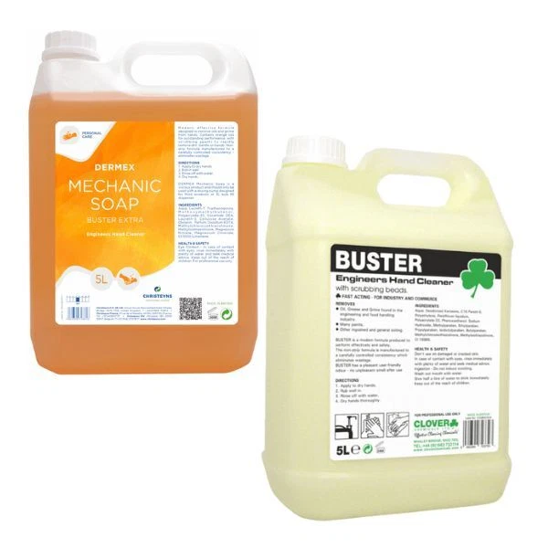 CLOVER CHEMICALS Buster / Extra Engineer Hand Cleaner Removes Oil Grease Dirt Paint Skin Cleaning