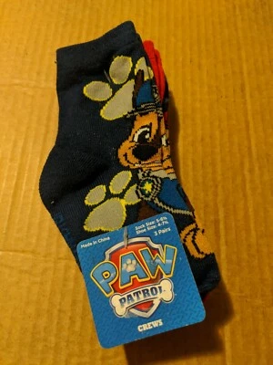 NICKELODEON Paw Patrol Niños Calcetines 3 Pares Talla Zapato Talla 4-7 1/2 Foto 1 de 3