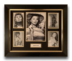 SOPHIA LOREN HAND SIGNED FRAMED PHOTO DISPLAY HOLLYWOOD FILM ACTRESS 11. - Imagen 1 de 1