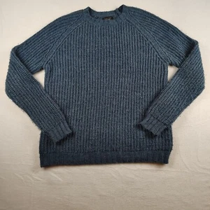 Suéter Zara Hombre Hombre Mediano Azul Acanalado Suave Cuello Redondo - Imagen 1 de 7