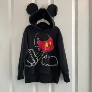Disney Parks Kids Black Mickey Mouse Graphic Hoodie Sweatshirt - Picture 1 of 6