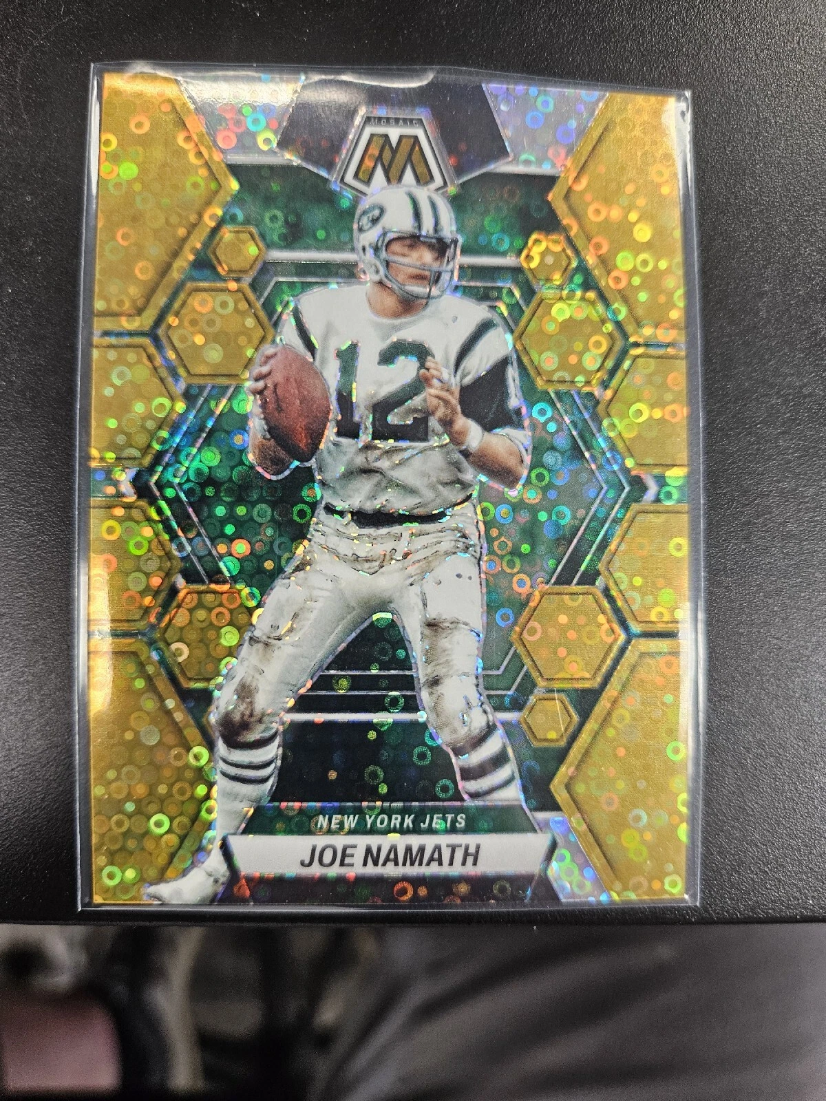 2023 Panini Mosaic Joe Namath Hall Of Fame No Huddle Gold 02/10 #79 🔥🔥🔥🔥