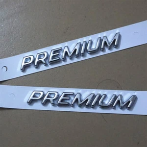 2x Silver Chrome PREMIUM Plastic Badge Decal Emblem Sticker Engine Vehicle Hatch - Picture 1 of 8