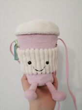Jellycat Amuseables Pink Coffee To Go Bag