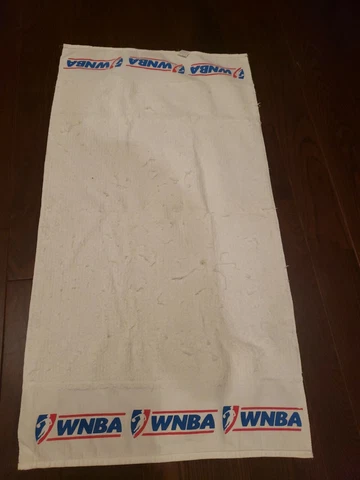 Vintage Authentic 1997 WNBA Game Used Towel From Inauguaral Year Used 36.5 x 20 Cover
