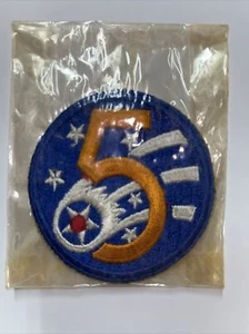 RARE Vintage Original WWII US Army 5th Air Force Patch full color - Picture 1 of 2