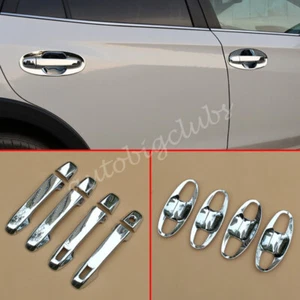 Para Subaru Crosstrek 2018-2020 Cromo Manija de Puerta Cuenco Cubierta Tazón Tapicería Accesorios - Imagen 1 de 8