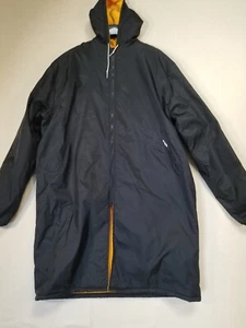 TruWest Swim Parka Full Zip Water Polo Hooded Black Yellow Rear Logo Size L-2XL - Picture 1 of 7