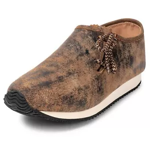 Zapatillas de hombre PAULGOS cuero auténtico zapatos de ocio aspecto zapatos tradicionales avena - Imagen 1 de 12