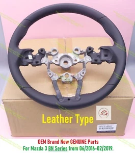 Brand New GENUINE Mazda 3 Steering Wheel LEATHER Type BN Series ONLY 06/16-02/19 - Picture 1 of 15