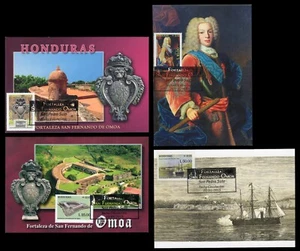 HONDURAS 2015 Maximum Card - San Fernando de Omoa, Fernando VI, fortress, ship - Picture 1 of 1
