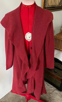 Abrigo Cárdigan Largo Hilo Sagrado Alpaca Forma Tulipán Foto 1 de 4