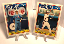1988 Topps UK Mini EXPOS Lot (Tim Wallach and Hubie Brooks)