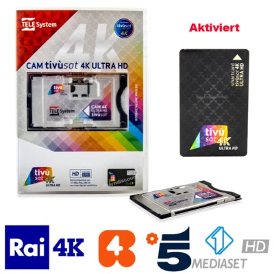 TivuSat Telesystem CI+ Modul CAM 4K ULTRA HD Smartcard aktiviert freigeschalte - Bild 1 von 4