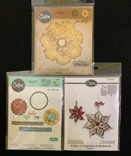 Sizzix Thinlits Dies Lot Scallop Christmas Ornaments Doily Tim Holtz New 3pk Set