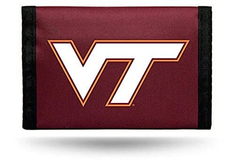 NCAA Virginia Tech Hokies Nylon Tri-Fold Wallet Nylon Tri-Fold Wallet Cover