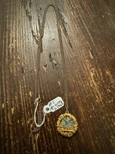 Vintage piccola pepita oro Alaska e opale cabina e scenografico ciondolo aurora boreale - Foto 1 di 5