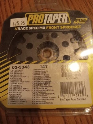 PIÑÓN DELANTERO PRO TAPER KTM ECX SXF EXC 250 300 125 400 450 XCF 91-24 Husqvarna Foto 1 de 3