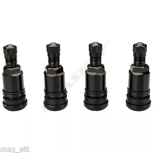 4 x Schwarz Metallventile Stahlventile Universal Felgenventile 11,3 mm NEU - Bild 1 von 1